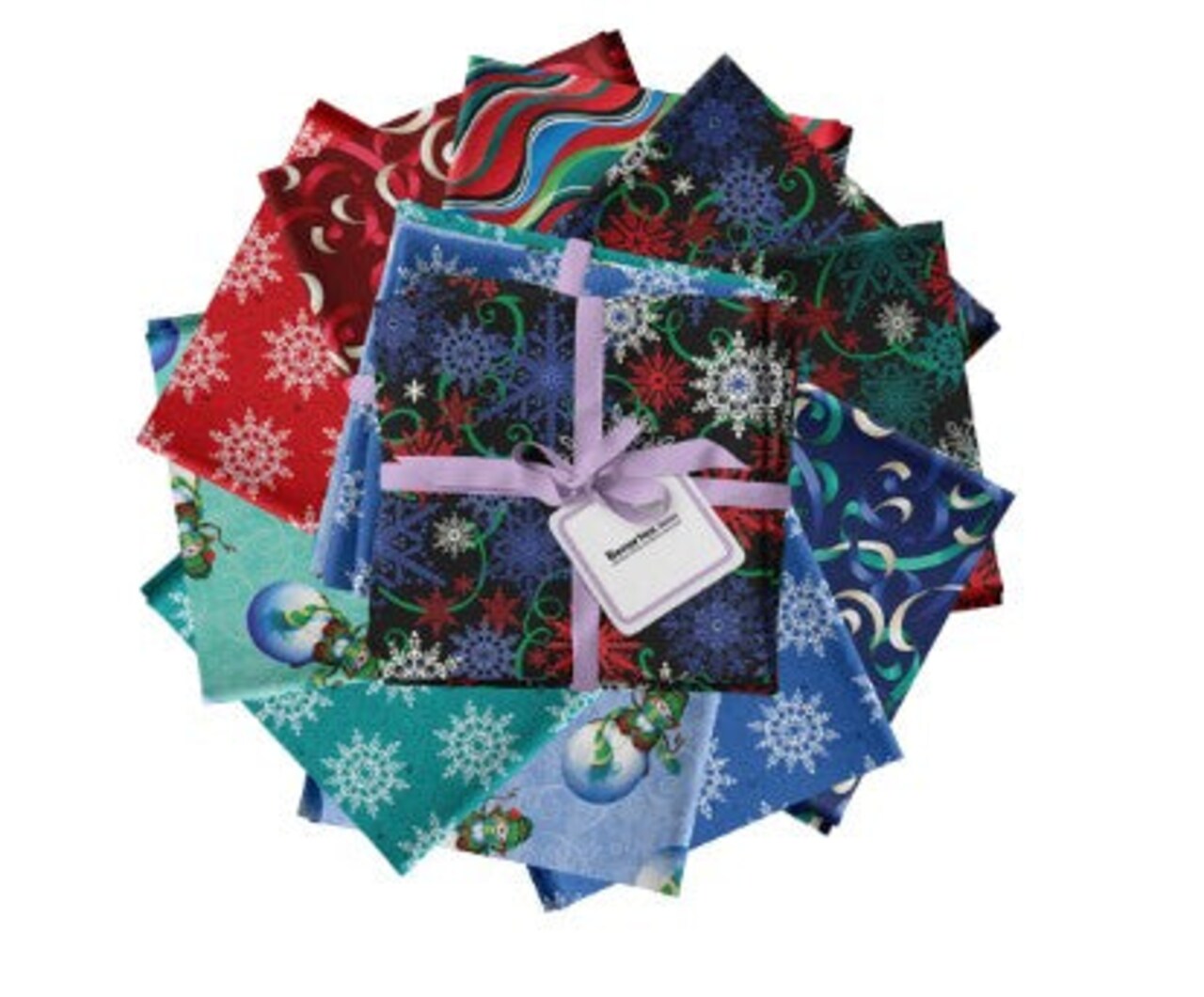 Benartex 10 Piece Fat Quarter Bundle Christmas Holiday Frolic 100% Cotton